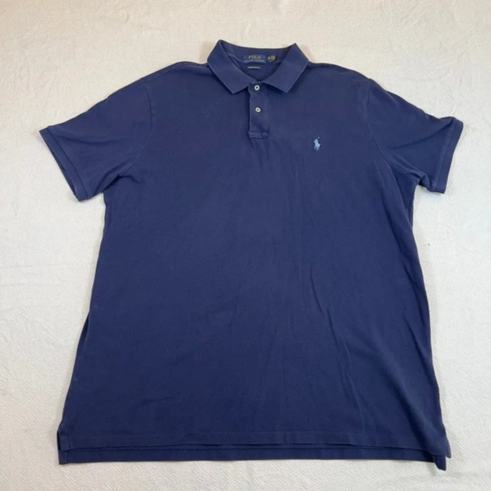 Polo Ralph‎ Lauren Custom Slim Fit Blue Polo Shirt Men's Size XXL